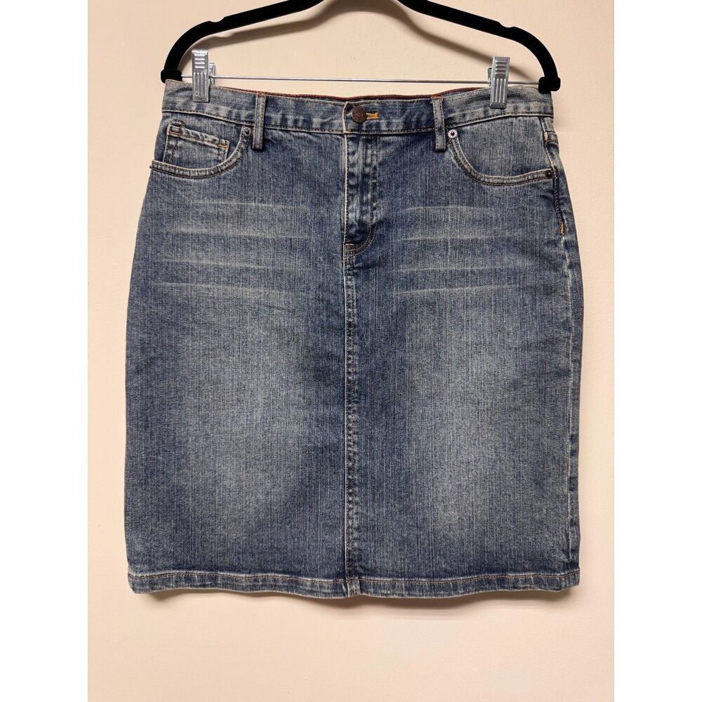 VTG - J. CREW FACTORY Medium Wash Denim Skirt, Hong Kong, Sz 6